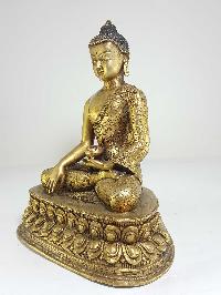 Statue Of Shakyamuni Buddha [full Gold Plated], [antique Finishing]