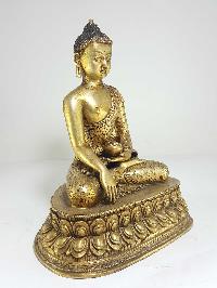 Statue Of Shakyamuni Buddha [full Gold Plated], [antique Finishing]