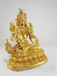 Statue Of White Tara Gold Palted