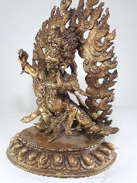 Old Stock Statue Of Vajrapani [chana Dorje] Bronze Finishing