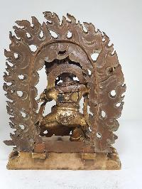 Old Stock Statue Of Vajrapani [chana Dorje] Bronze Finishing