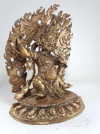 Old Stock Statue Of Vajrapani [chana Dorje] Bronze Finishing