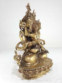 High Quality Statue Of Vajrasattva With Consort, [shakti], Yab-yum Bronze Finishing