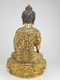 Statue Of Shakyamuni Buddha With Buddha Life Story Hand Carving, [full Gold Plated], [face] And [antique Finishing]