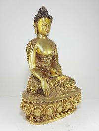 Statue Of Shakyamuni Buddha With Buddha Life Story Hand Carving, [full Gold Plated], [face] And [antique Finishing]