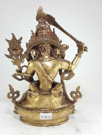 Statue Of Manjushri With Consort, [shakti], Yab-yum Bronze Finishing.