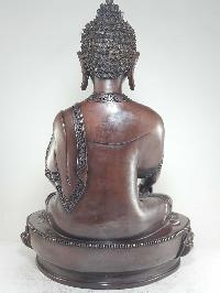 Statue Of Shakyamuni Buddha In Dark Chocolate Oxidation