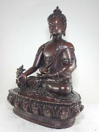 Statue Of Medicine Buddha In Dark Chocolate Oxidation