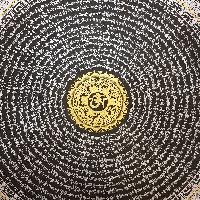 Tibetan Mantra Mandala Thangka Painting With Gold And Silver Color [variation 3]