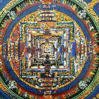 Real Gold Tibetan Kalachakra Mandala Thangka [color Variation 7]