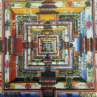 Real Gold Tibetan Kalachakra Mandala Thangka [color Variation 6]