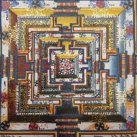 Real Gold Tibetan Kalachakra Mandala Thangka [color Variation 4]