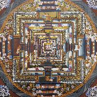 Real Gold Tibetan Kalachakra Mandala Thangka [color Variation 3]