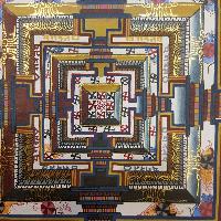 Real Gold Tibetan Kalachakra Mandala Thangka [color Variation 3]