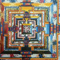 Real Gold Tibetan Kalachakra Mandala Thangka [color Variation 2]