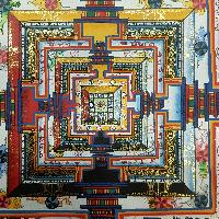 Real Gold Tibetan Kalachakra Mandala Thangka [color Variation 1]