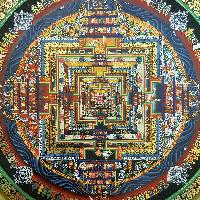 Tibetan Kalachakra Mandala Thangka [color Variation 5]