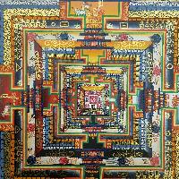 Tibetan Kalachakra Mandala Thangka [color Variation 5]