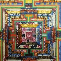 Tibetan Kalachakra Mandala Thangka [color Variation 2]