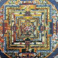 Tibetan Kalachakra Mandala Thangka [color Variation 1]