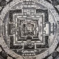 Newari Kalachakra Mandala Pauba Thangka Painting, Made By Solo Artist