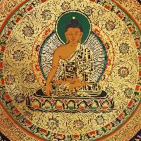 Tibetan Correct And Dedicated Mantra Mandala Thangka Painting Of Shakyamuni Buddha