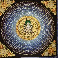 Tibetan Correct And Dedicated Mantra Mandala Thangka Painting Of White Tara