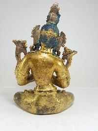 Statue Of Green Tara, Newari Style, [full Fire Gold Plated], [antique Finishing], 16th Century Patan Museum Copy, [old Post], [remakable]