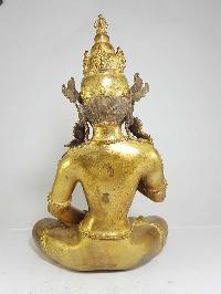 Statue Of Vajrasattva, Newari Style, [full Fire Gold Plated], [antique Finishing, 16th Century Patan Museum Copy