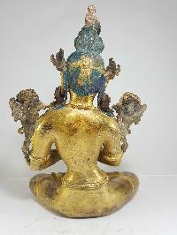 Statue Of Green Tara, Newari Style, [full Fire Gold Plated], [antique Finishing, 16th Century Patan Museum Copy