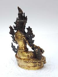 Statue Of Green Tara [full Fire Gold Plated], And [antique Finishing]