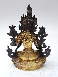 Statue Of Green Tara [full Fire Gold Plated], And [antique Finishing]