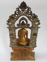 Statue Of Shakyamuni Buddha [full Fire Gold Plated], And [antique Finishing]