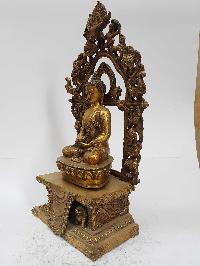 Statue Of Amitabha Buddha [full Fire Gold Plated], And [antique Finishing]