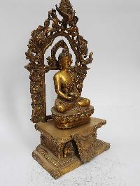 Statue Of Amitabha Buddha [full Fire Gold Plated], And [antique Finishing]