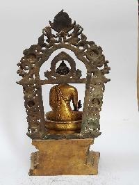 Statue Of Medicine Buddha [full Fire Gold Plated], And [antique Finishing]