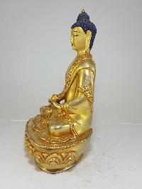 Statue Of Amitabha Buddha [full Fire Gold Plated], With [painted Face]