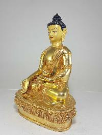 Statue Of Ratnasambhava Buddha [full Fire Gold Plated], With [painted Face]