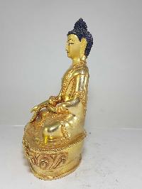 Statue Of Ratnasambhava Buddha [full Fire Gold Plated], With [painted Face]