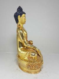 Statue Of Ratnasambhava Buddha [full Fire Gold Plated], With [painted Face]