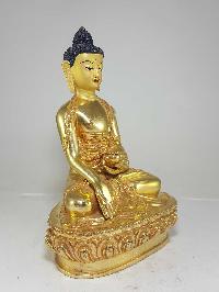 Statue Of Ratnasambhava Buddha [full Fire Gold Plated], With [painted Face]