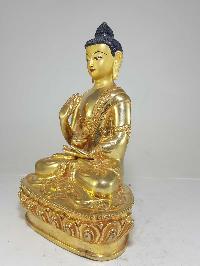 Statue Of Amoghasiddhi Buddha [full Fire Gold Plated], With [painted Face]