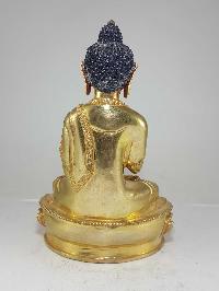 Statue Of Amoghasiddhi Buddha [full Fire Gold Plated], With [painted Face]