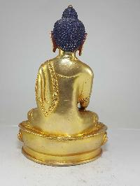 Statue Of Shakyamuni Buddha [full Fire Gold Plated], With [painted Face]