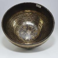 [stock No : 31] Handmade Beaten Therapy Bowl With Etching And Carving [f], [heart Chakra]