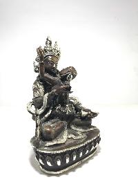 Statue Of Vajrasattva With Consort, [shakti], Yab-yum Chocolate Oxidized