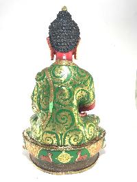 Statue Of Amitabha Buddha [gold Plated] And [traditional Color Finishing]
