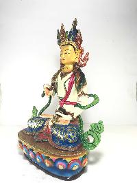 Statue Of Vajrasattva [gold Plated] And [traditional Color Finishing]