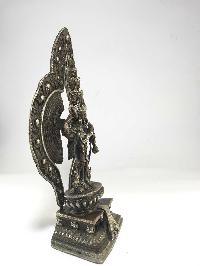 Statue Of 1000 Arms Avalokitesvara Silver Plated Oxidized