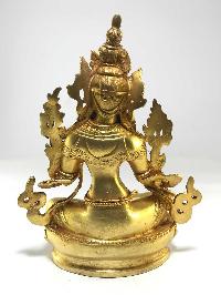 Statue Of Green Tara Full Gold Plated